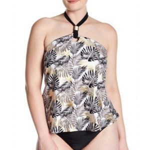 NWT Simply Fit 3X Halter Tankini Swim Top
